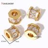 Cube Metal Beads 14K Gold Plated Brass Cube Spacer Beads,Separators For Beads,DIY Bracelet Necklace Making Findings Accessories