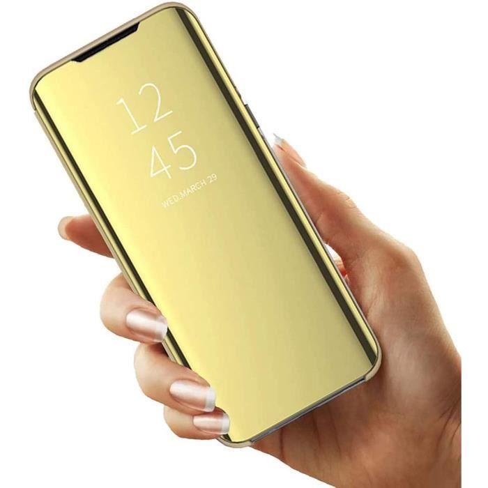 Coque pour Samsung A02S - SMART VIEW - Protection 367° - Dorée - Rigide - Accès complet aux ports