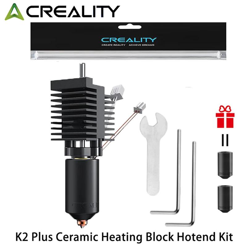 Creality Official K2 Plus 0.4mm Ceramic Heating Block Hotend Kit,Send Two Silicone Sleeves,Quick-swap Nozzle for K2 PLUS 3D Prin