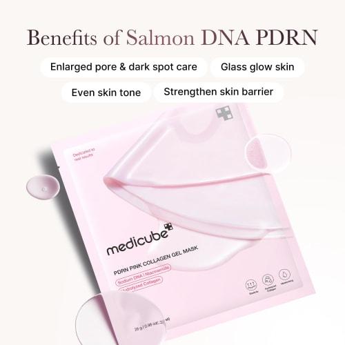 Medicube PDRN pink collagen gel mask 5 pieces acupuncture collagen medicube pdrn pink collagen gel mask 5 ea