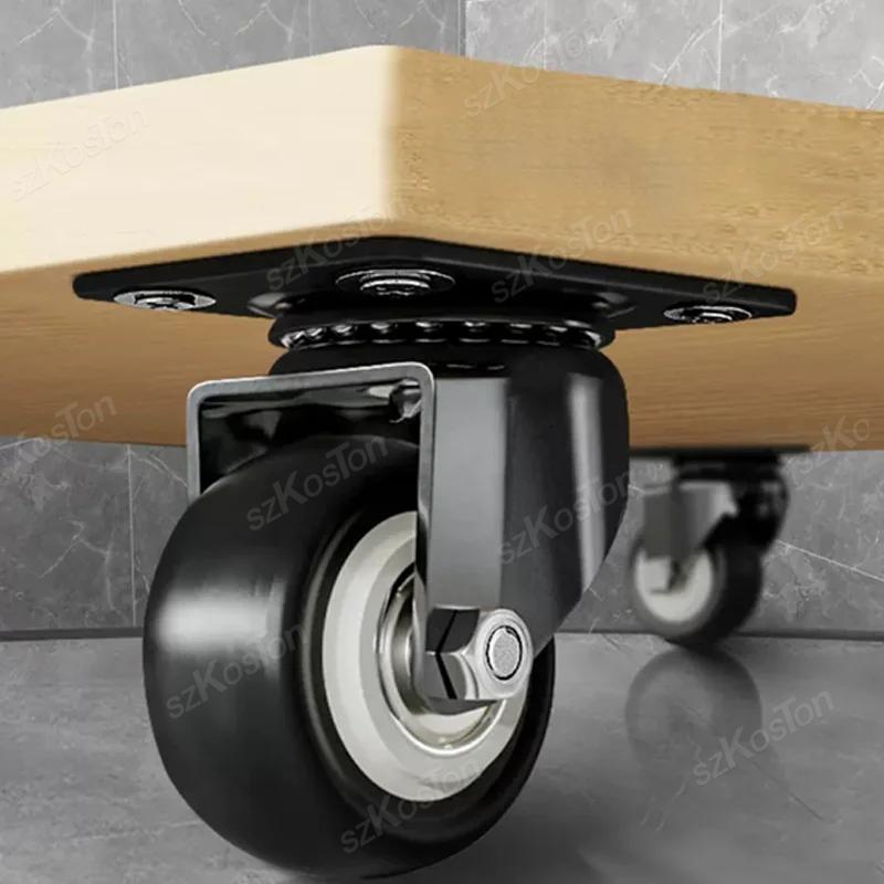 1Pcs/Pack 1" Heavy Duty Caster Fixed Wheels without/with Brakes 161 Degree Swivel PP Castor for Furniture & Industrial Trolley