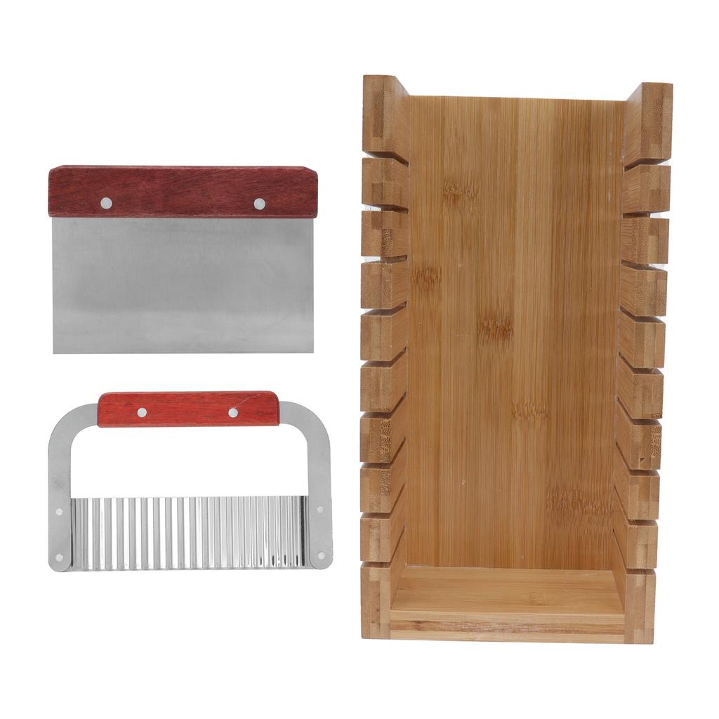 Набор из 3-х формочек для мыла, форма для хлеба с прямым волнистым ножом из нержавеющей стали