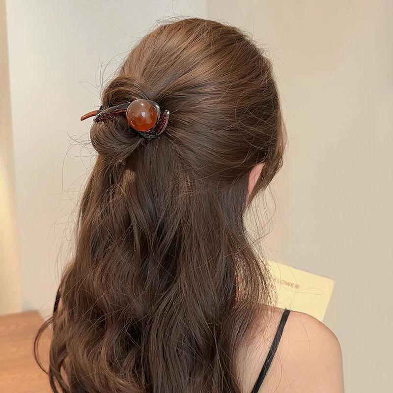 Заколка-краб в стиле ретро, заколка-хвост в форме буквы S, заколка-краб, заколка-шпилька, головной убор, аксессуары для волос