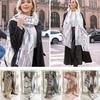 Women's Autumn Winter Cold-Proof Scarf Retro Luxury Warm Soft Cashmere Touch Scarf Thick Blanket Wedding Prom Party Shawl Scarf
