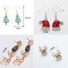 Новые Женские Рождественские Подарки Серьги Снеговик Рождественская Елка Серьги Капли Санта Клаус