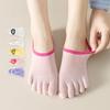 Women's Five-Toe No-Show Cotton Socks – Lightweight Breathable & Moisture-Wicking Toe-Separated Socks for Spring/Summer