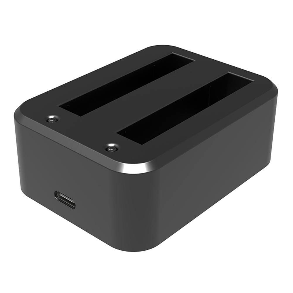 Plastic Charger Hub USB Type-C Portable Battery Charger Adapter 5V 3A 2 Slots with Indicator Camera Accessories for Insta360 X3