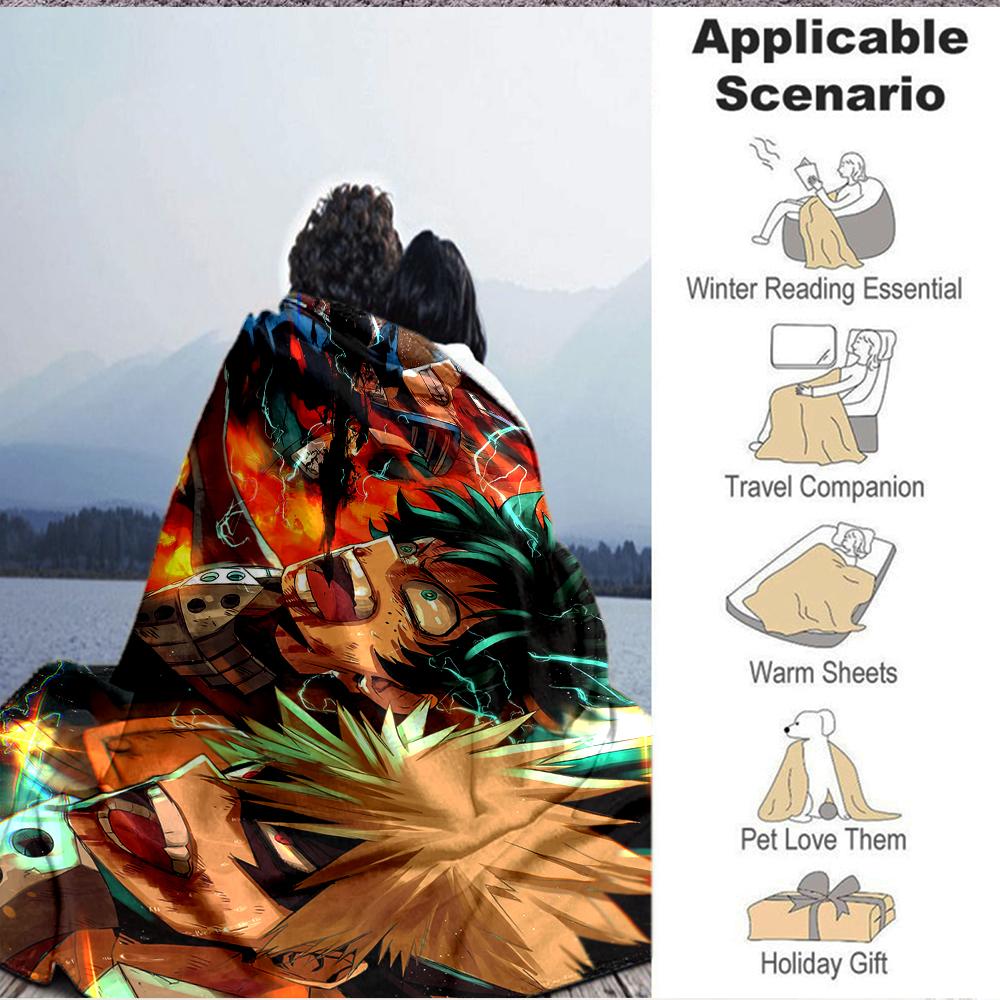 1Pc Heroic Battle Unleashed Blanket Soft And Comfortable Casual Warm Camping Travel Christmas Halloween Xmas Gift M928705