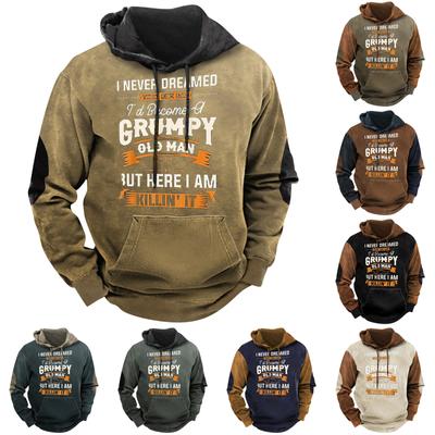 Мужское плюшевое теплое пальто с принтом, флисовый свитер, повседневное пальто, свитер с карманами, осенне-зимнее пальто