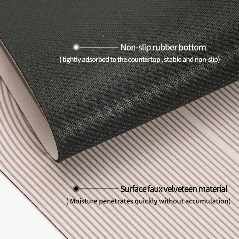 Non-Slip Diatomite Mat Dish Drainer Rug Kitchen Drain Pad Absorbent Coffee Mats Quick Drying Kitchen Rugs Sink Draining Mat