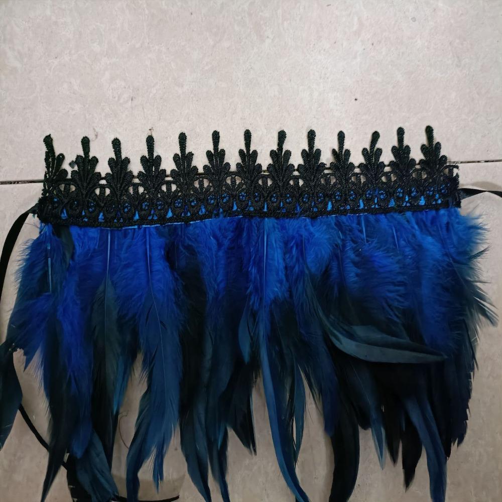 Cosplay Women Sexy Natural Feather Feather Choker Lace Fake Collar Punk Cape Shawl