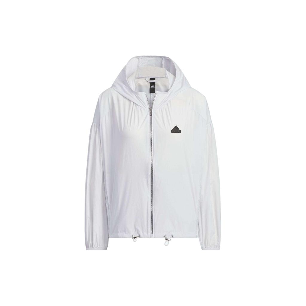 adidas Женская белая технологичная куртка с капюшоном UPF IM8835