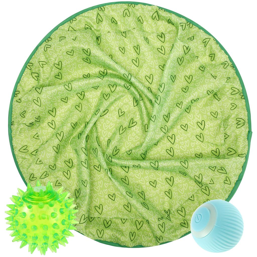 Электрические игрушки для кошек с USB-разъемом, имитирующие интерактивную охотничью игрушку, набор мячей с чехлом для игрушечного мяча, игрушка для избегания препятствий для домашних животных