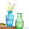 1PC Mini Home Decoration Flower Arrangement Hydroponic Glass Embossed Vase Vintage Style