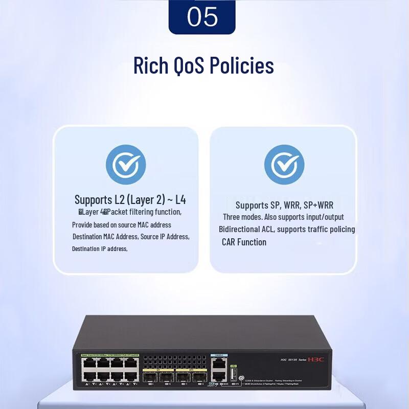 H3C S5135S-8FP4XS-EI-Q 8-портовый гигабитный PoE-коммутатор