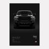 Черно-белый плакат спортивного автомобиля с мышцами спины и принты CHARGER DEMON Роскошный автомобиль Холст Живопись Настенное искусство Картины Комната Офис