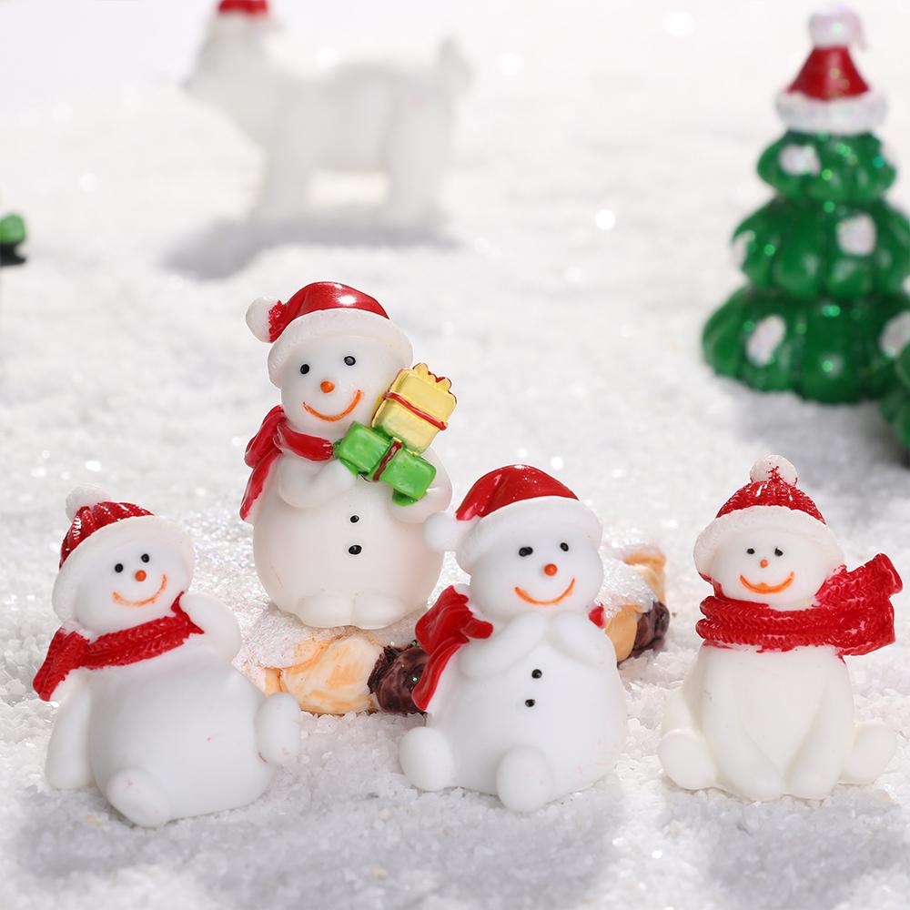 Deer Micro Landscape Christmas Accessory Xmas Tree Santa Claus Figurines Miniature Snowman