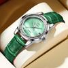 OPK Easy to Leather Luminous Watch для зеленых женских часов, популярные, простые, женские часы, кварцевые, читают, стильные, элегантные, удобные, ремешок, дата,