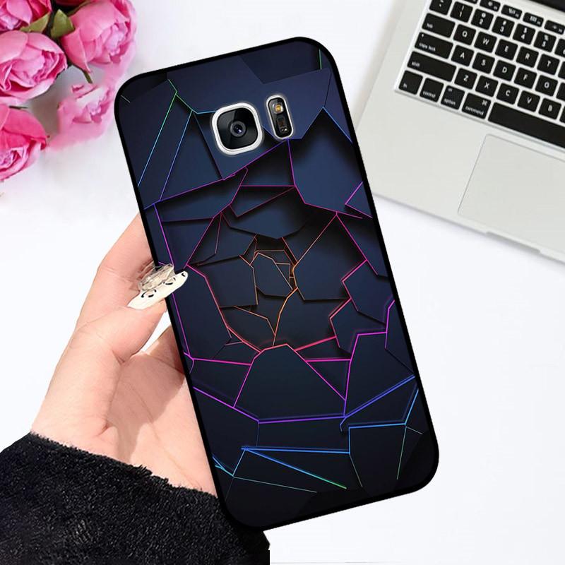 Для Samsung Galaxy S7 Edge Силиконовый Чехол Астронавт Милый Мягкий ТПУ Чехол для Телефона Для Samsung Galaxy S6 S7 S 7 Edge Задняя Крышка Бампер