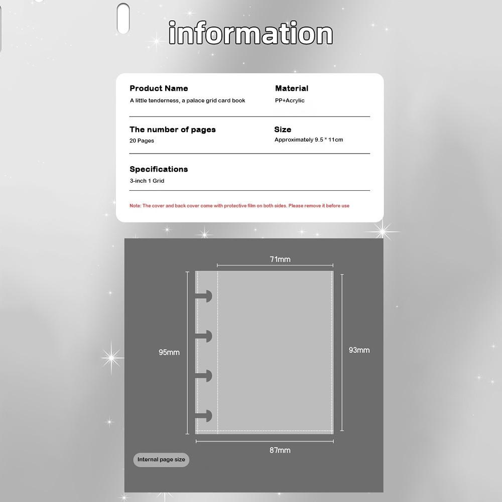 Solid Color Polaroid Photo Album Gentle Star-chasing Card Album New Ins Style Album