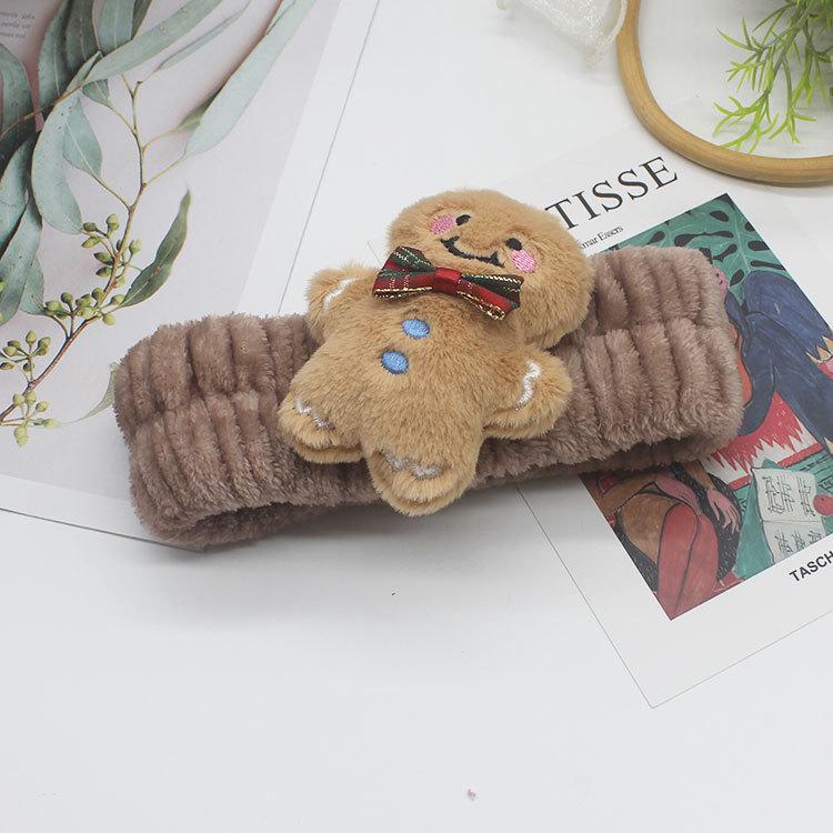 Плюшевая рождественская повязка для макияжа для умывания лица