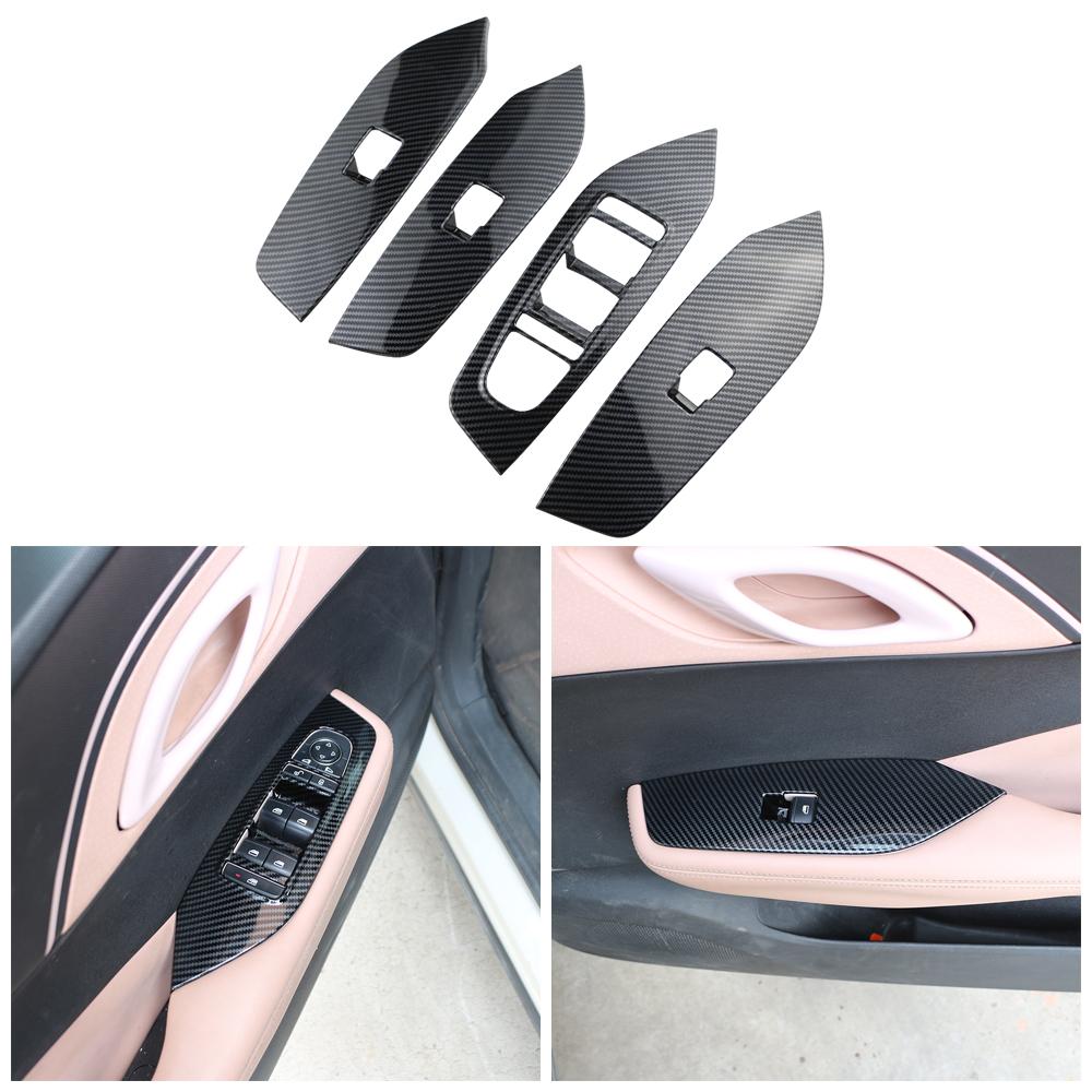 Car Window Lift Switch Cover Trim for BYD Dolphin Mini Seagull Dolphin Surf 2024 2025 Door Armrest Panel Handle Holder LHD