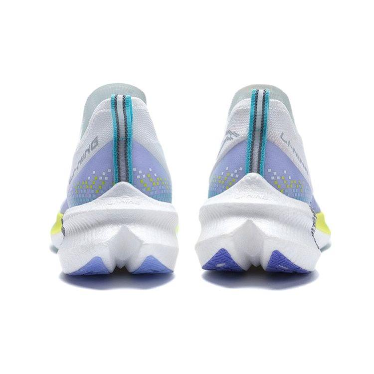 Кроссовки Li Ning Feidian Challenger One Piece Woven Speed Low Top для бега, мужские кроссовки, белые, синие, фиолетовые, ARMR011-1