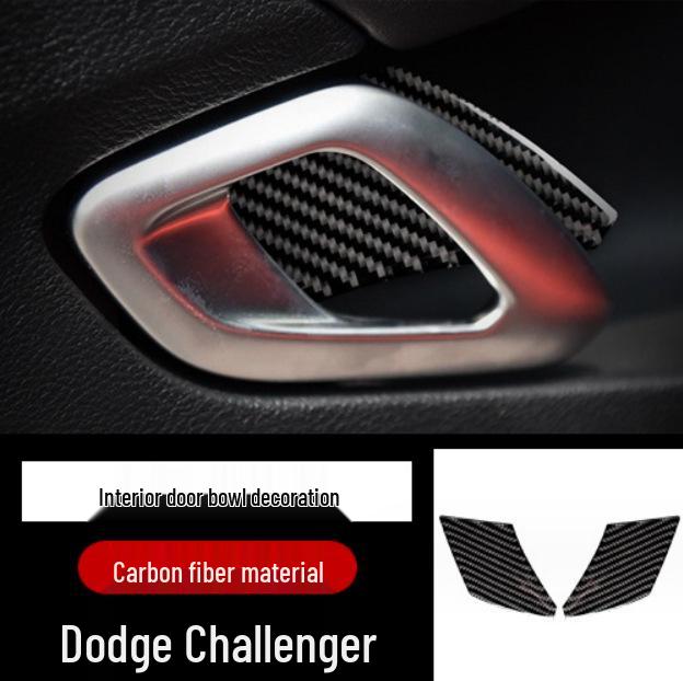 Комплект для обновления интерьера из углеволокна для Dodge Challenger - Рулевое колесо, Дверь, Консоль, Наклейки на фары