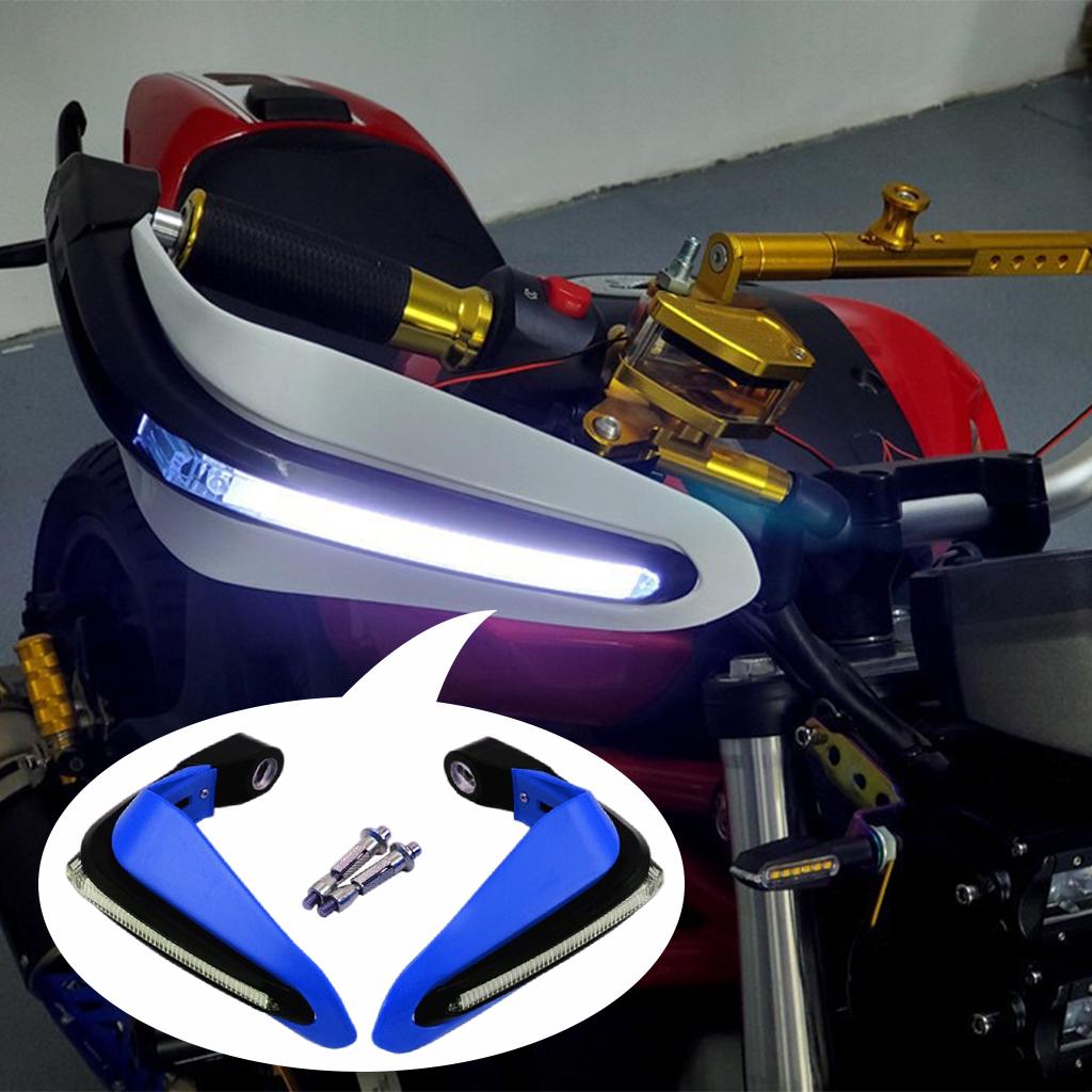 1 Pair Motorcycles Handguards LED Hand Guards Crash Protection Anti-fall, Windproof and Anti-collision