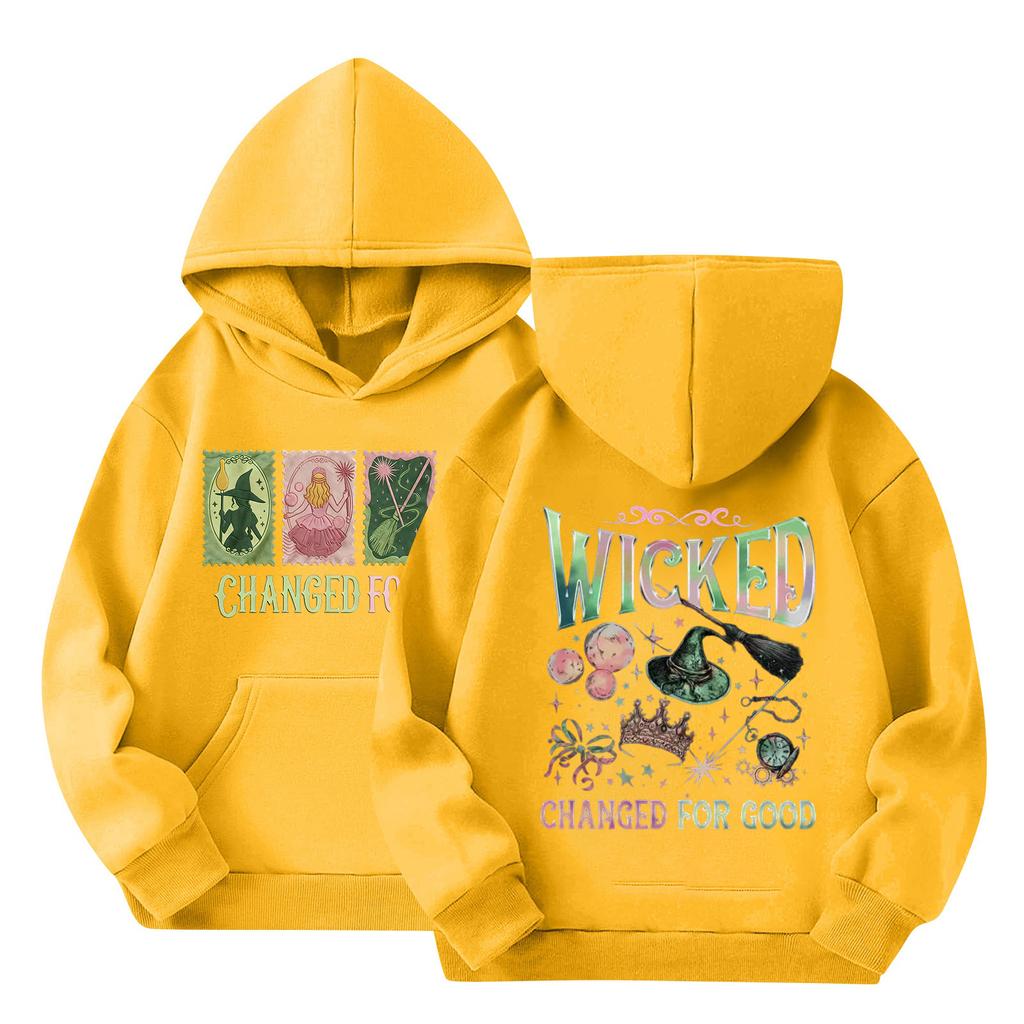 Детский худи-пуловер, модная толстовка с длинным рукавом "Ведьма"