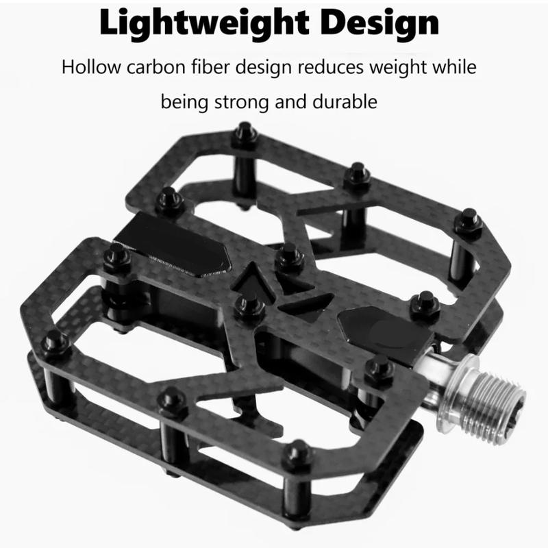 Carbon Fiber Pedal Ultralight MTB Titanium Shaft 3 Bearings Road Bike Pedal Anti Slip Racing Pedal