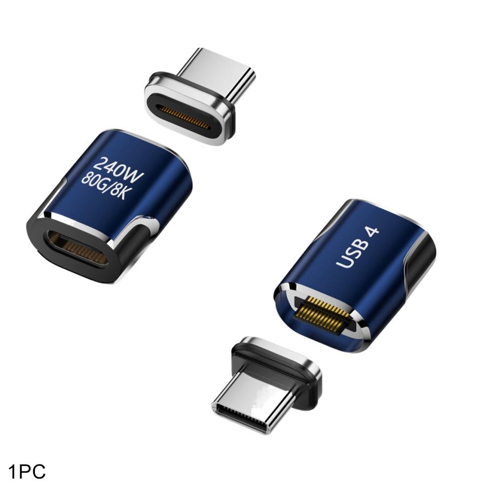 Профессиональный PD 240 Вт USB-C магнитный адаптер 8K 60 Гц 80 Гбит/с конвертер Type-C быстрая зарядка полнофункциональный адаптер USB4.0 для ноутбука