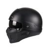 Retro Half Helmet Motorcycle Electric Bike - Black Scorpion Warrior Design All Season S-XL Sizes