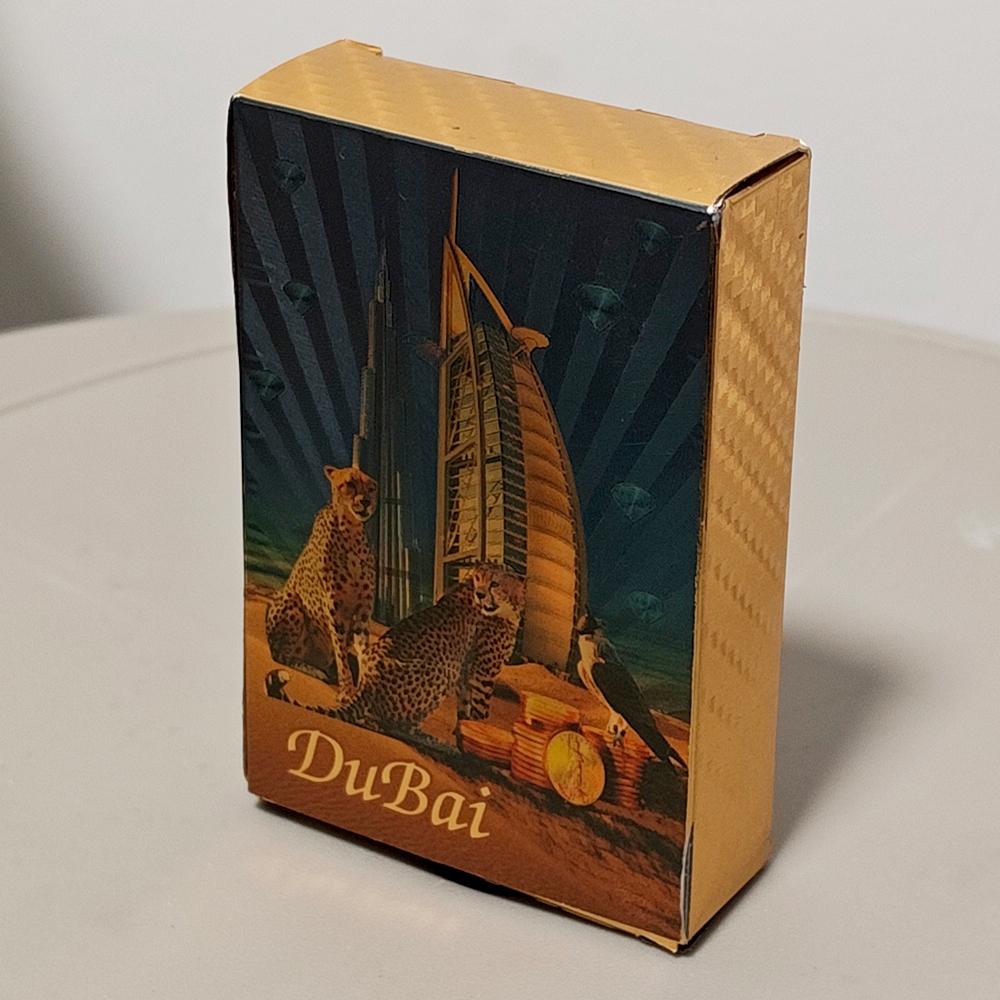 9*6см Коллекция Дубая: 54 карты для игры Премиум с золотым тиснением, водонепроницаемые - Элегантная колода для покера в стиле арабеск