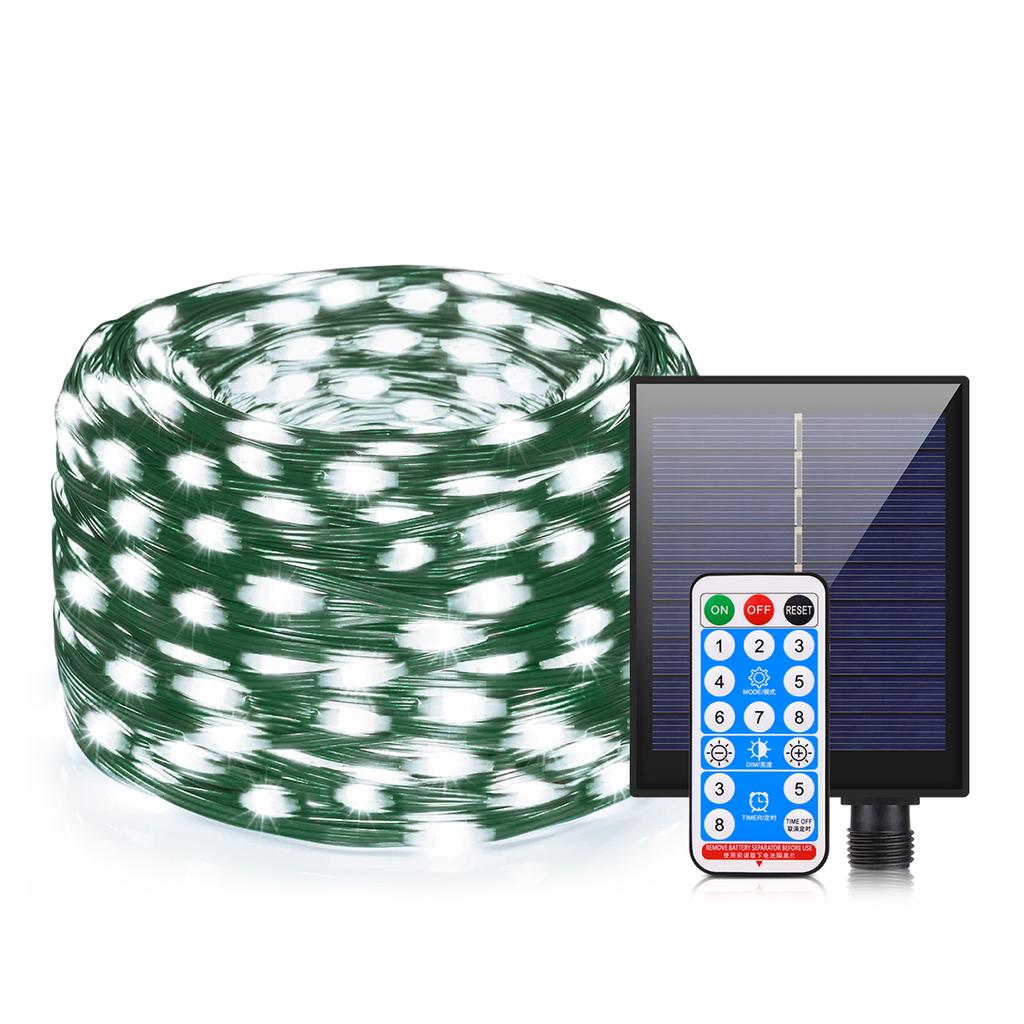 Upgraded Solar Panel LED String Light Waterproof Outdoor Solar Fairy Lights 8 Modes For Outside Yard Garden Patio Camping Decor