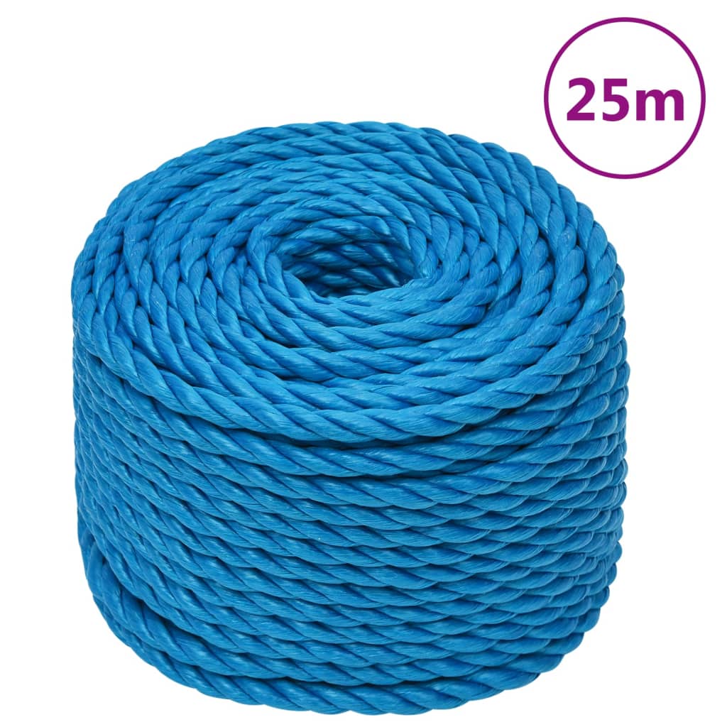 Vidaxl Linka Robocza, Niebieska, 14 Mm, 25 M, Polipropylen