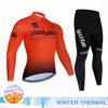 Tour Of Italy Мужской велокомбинезон с длинным рукавом для езды на велосипеде, зимние теплые штаны для езды на шоссейном велосипеде с длинным рукавом для езды в холодную погоду