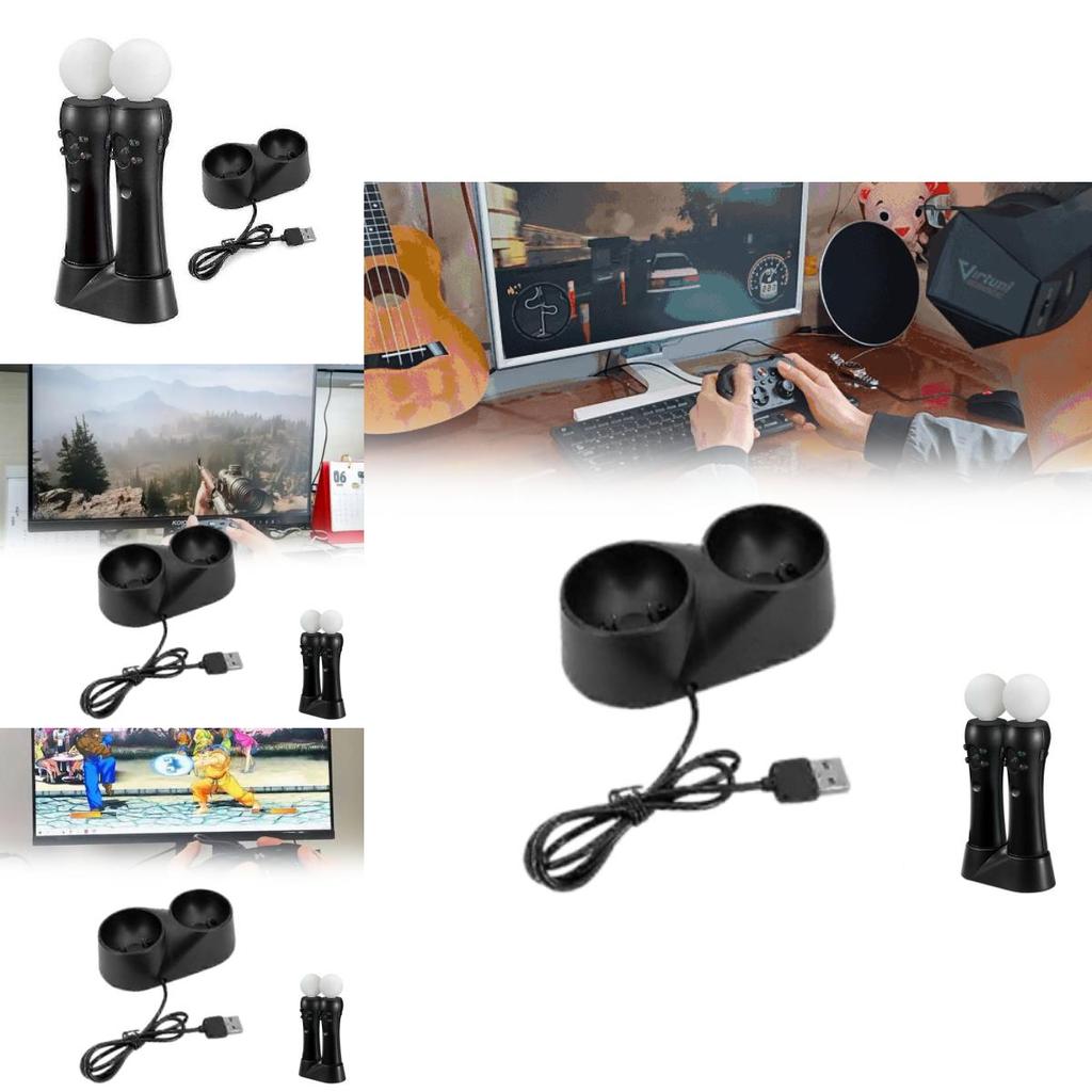 Зарядная док-станция для PS4VR с быстрой зарядкой для контроллеров PS4 Move VR, подходит для игровых энтузиастов