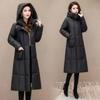 Пуховик для женщин Новое осенне-зимнее толстое пальто средней длины выше колена для женщин
