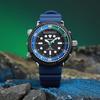 Seiko PROSPEX Часы с солнечным механизмом и силиконовым ремешком Мужские часы Черный циферблат SNJ039P1