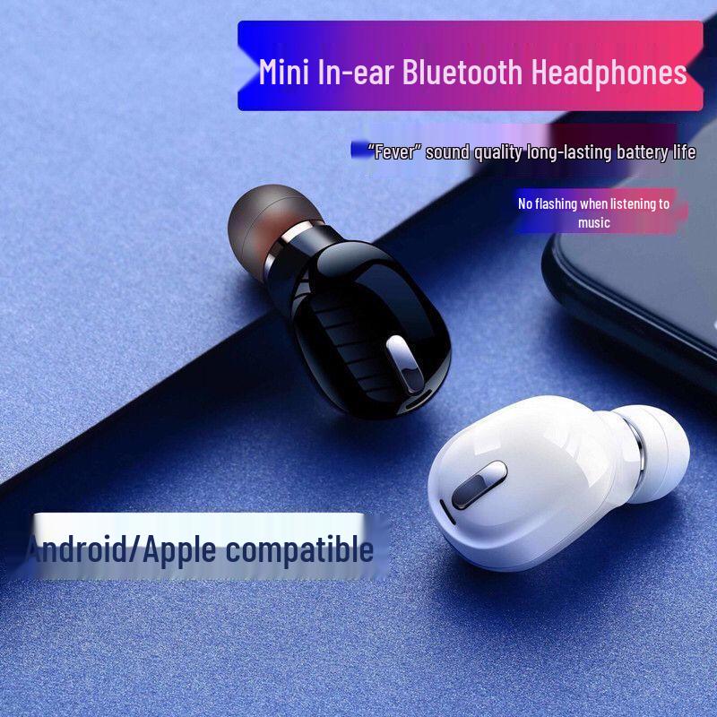 Невидимый беспроводной Bluetooth-наушник X9MINI: С шумоподавлением, водонепроницаемые, идеально подходят для вождения, занятий спортом, бега и деловых встреч, конструкция с одним наушником.