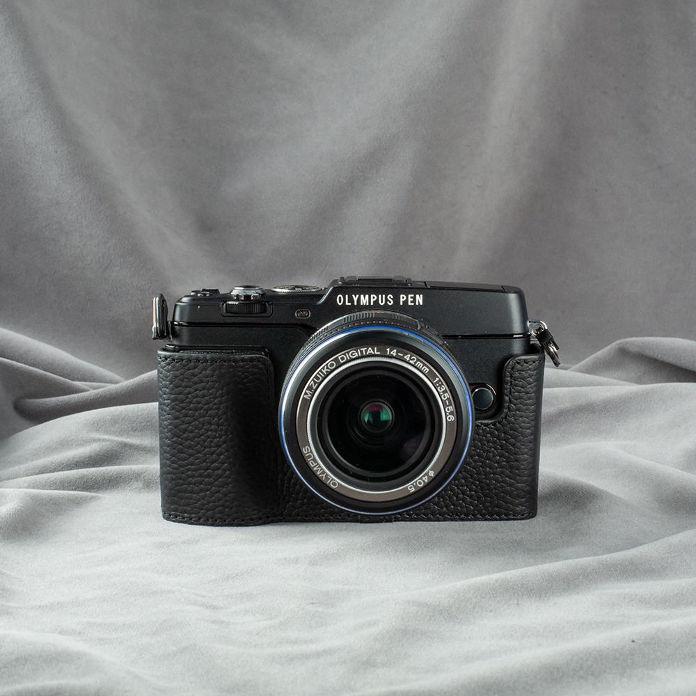 For OLYMPUS PEN E-P5 Leather Camera Case Protective Case For Camera Genuine Real Leather Cover Protective Case for Camera