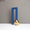Blue Arch Golden Ball Decorative Statue Geometric Crafts Ornaments Desk Decoration Creative Blue Door Frame Modern Home Decor