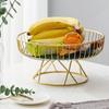 Golden Metal Iron Wire Countertop Fruit Tray Cakes Holder, for Vegetables Bread Handmade