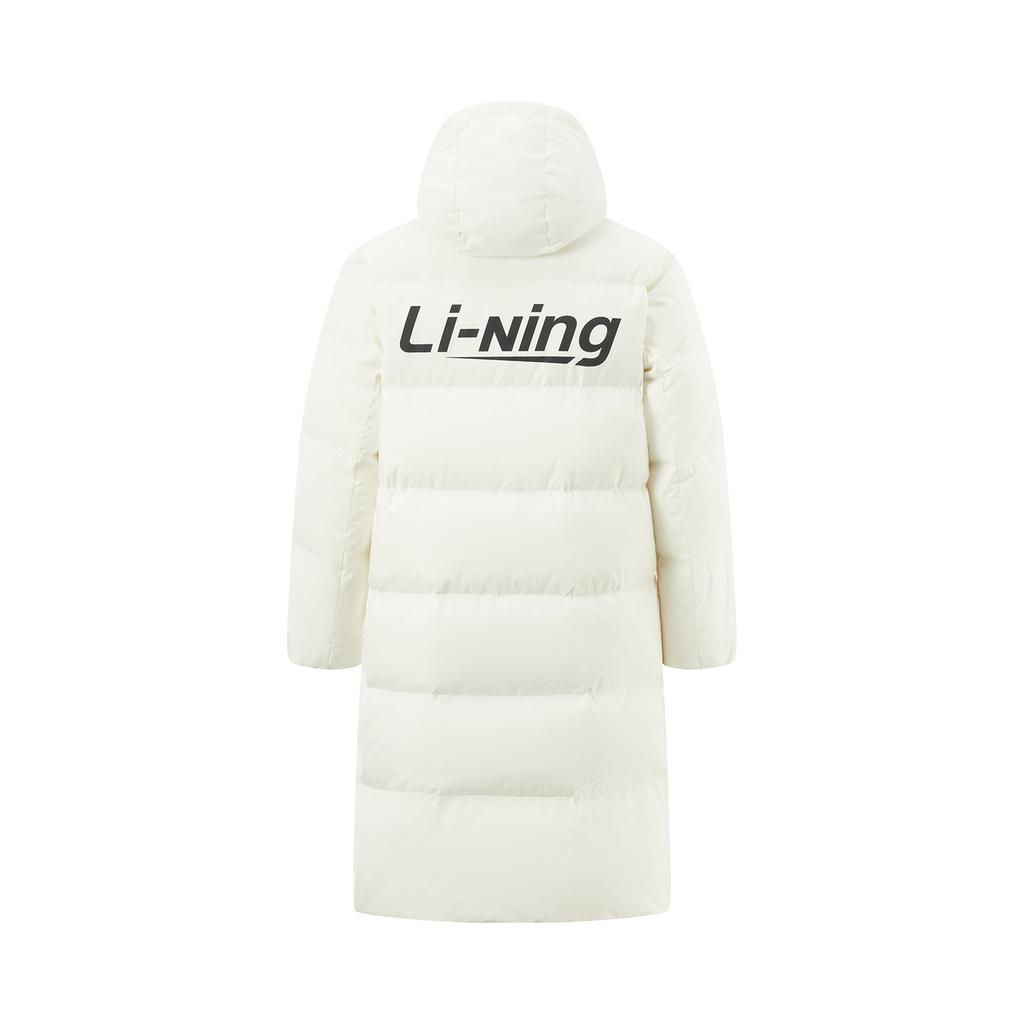 Li Ning Hot Pot Down Series водонепроницаемая дальняя инфракрасная теплая куртка с капюшоном на молнии для улицы, устойчивая к холоду, повседневная длинная зимняя куртка для мужчин AYMU449-2