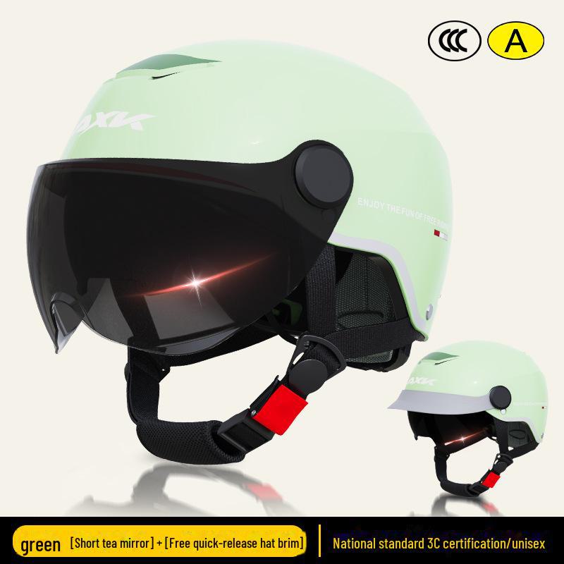 Шлем для электрического мотоцикла с сертификатом 3C: Солнцезащитный всесезонный шлем для мужчин и женщин