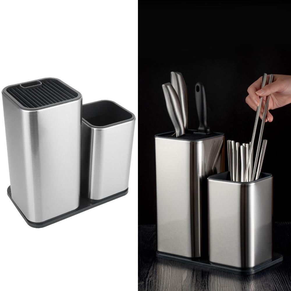 Thickened Utensil Bucket Rustless Steel Storage Tube Storage Holder Spoon Storage