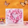 3D Pop-Up Открытки-приглашения в форме сердца с цветами День матери Свадебная открытка День годовщины День святого Валентина Подарочная открытка на День рождения Ручная работа