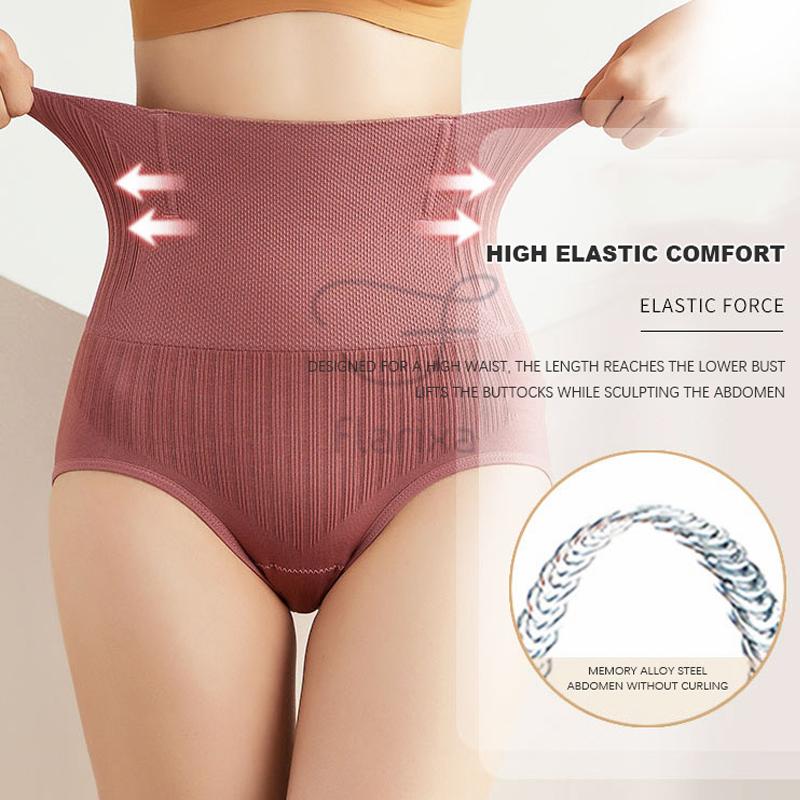 Flarixa Seamless Women's Panties High Waist Flat Belly Panties Body Shaping Underwear Comfort Postpartum Abdominal Pants Briefs