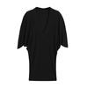 Summer new female American hottie pure desire wind lazy loose big V neck waist thin scimitar bat short sleeve T-shirt